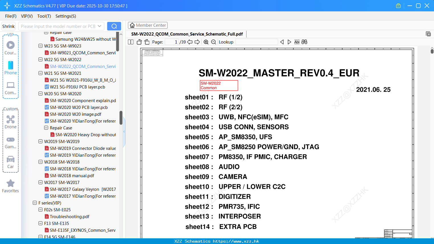 Samsung SM-W2022_QCOM_Common_Service_Schematic_Full
